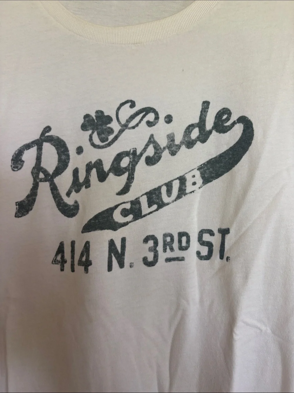 J. Crew vintage White Ringside Club Graphic Tee
